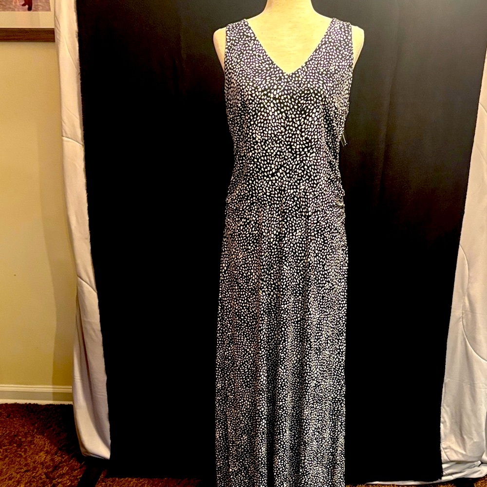 INC International Concepts Black and White Maxi Dress NWT - Size L
